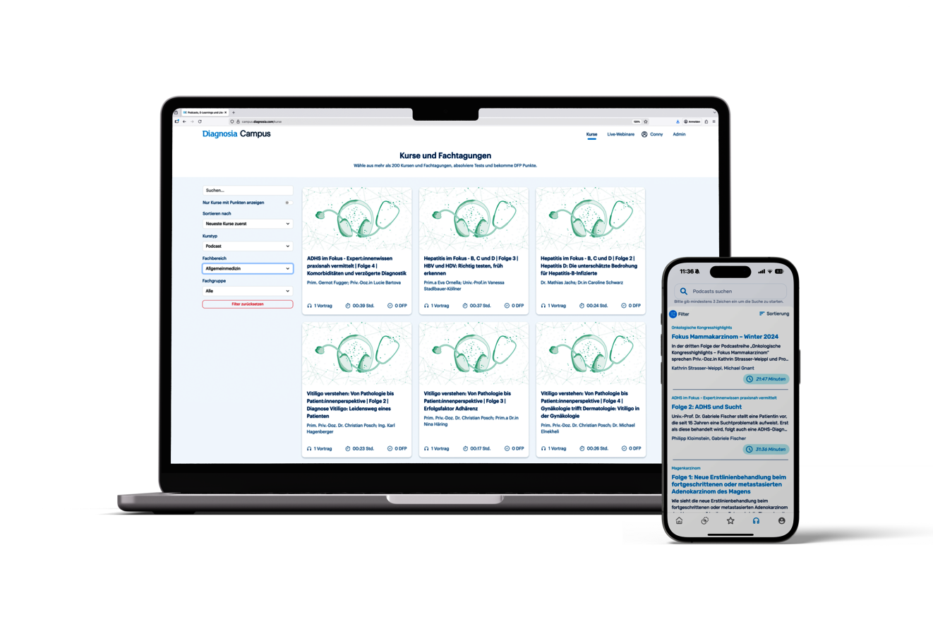 Abbildung eines Laptops und Handys mit Bild