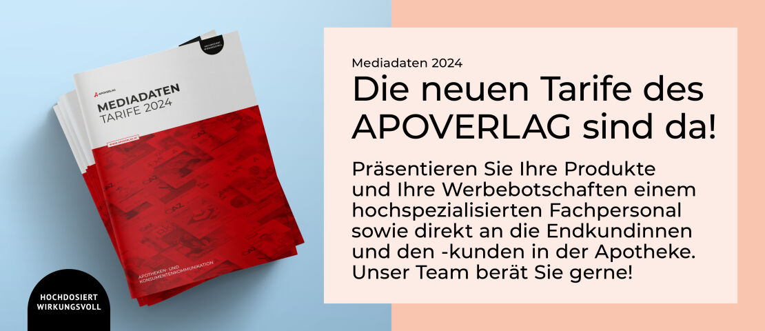 Mediadaten 2024 - Die neuen Tarife des APOVERLAG sind da!