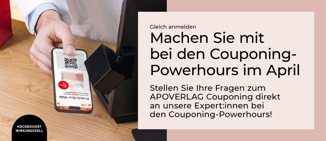 Couponing-Powerhours April 2024 - Couponing-Powerhours im April 2024: Stellen Sie Ihre Frage zum APOVERLAG-Couponing